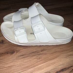 Birkenstock Arizona EVA Sandals Women’s Size 39 (8–8.5)White Double Strap Slides